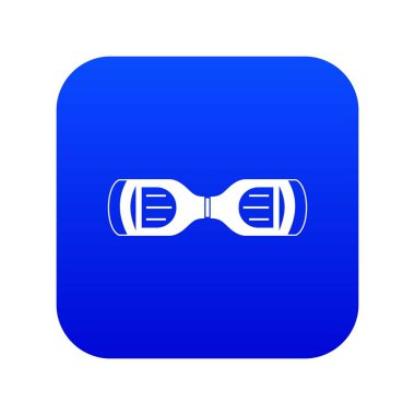Hoverboard gyro pod Üstten Görünüm simgesi dijital mavi