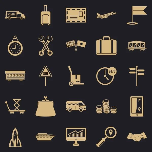 Depo işçisi Icons set, basit tarzı