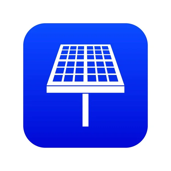 Zonne-energie deelvenster pictogram digitale blauw — Stockvector