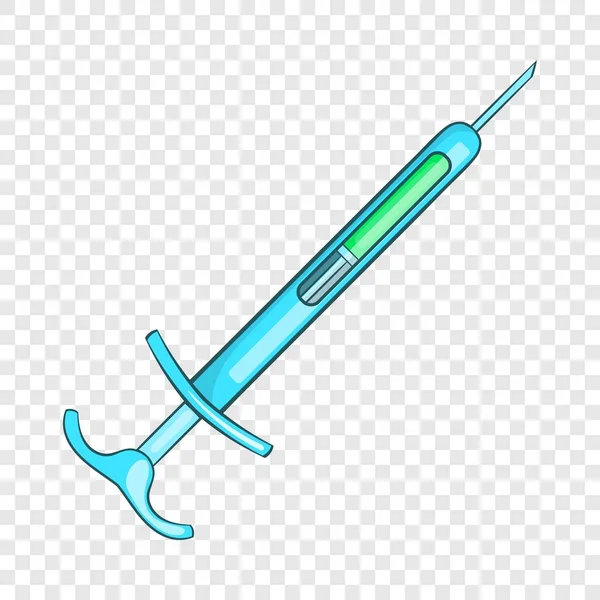 Syringe, filled with a transparent liquid icon — Stock Vector