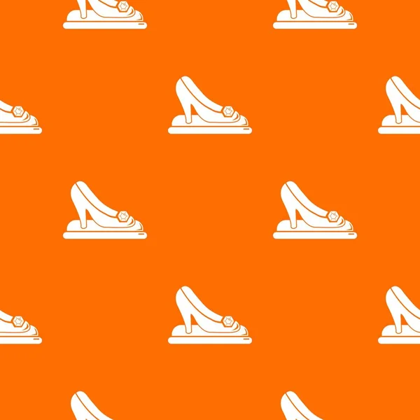 Πριγκίπισσα παπούτσια πορτοκαλί διάνυσμα μοτίβο — Διανυσματικό Αρχείο