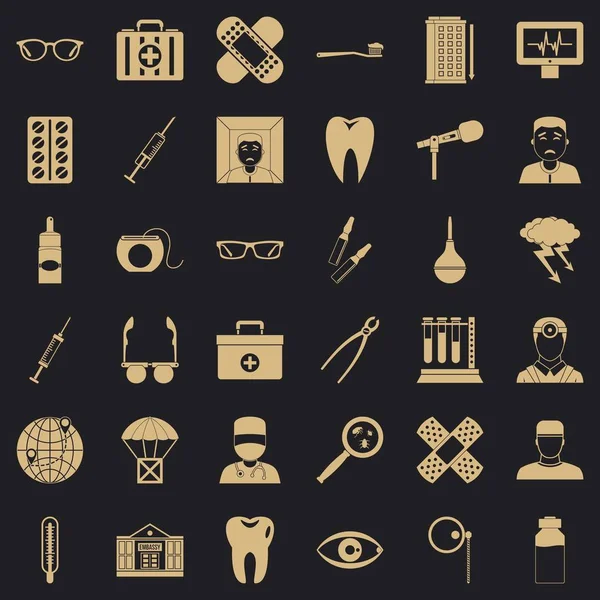 Doktor Icons set, basit tarzı