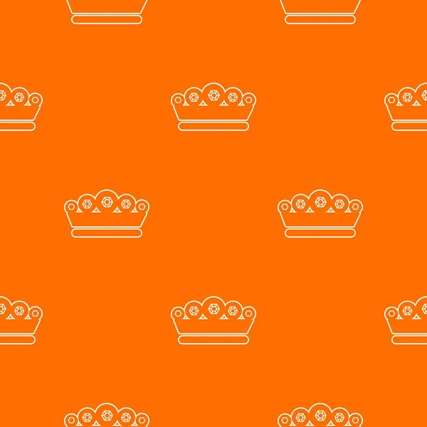 Koning kroon patroon vector oranje — Stockvector