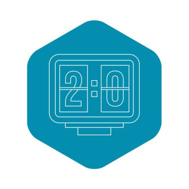 Çetele simgesi, anahat stili