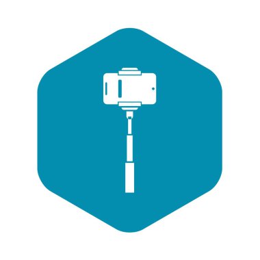 Cep telefonu bir selfie sopa simgesine basit tarzı