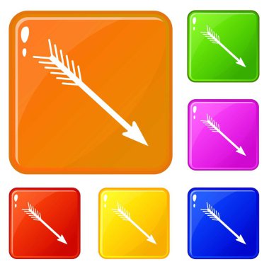 Vektör renk marka para aracı Icons set