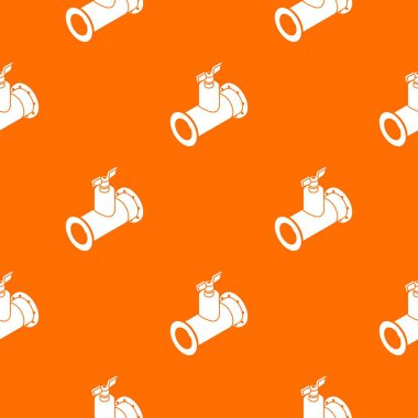 Boru musluk tasarlamak turuncu vektör