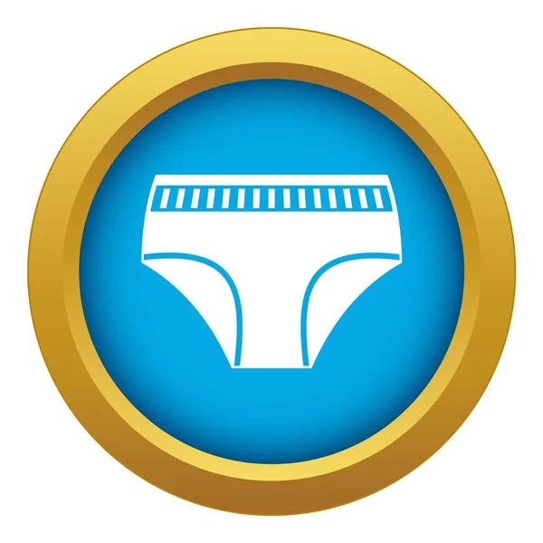 Žena bavlněné kalhotky ikonu modrý vektor, samostatný — Stockový vektor