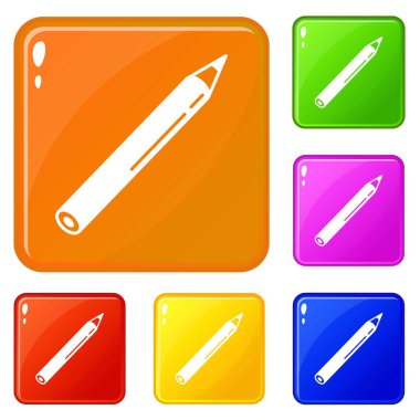 Kemer ok simgeleri set vektör renk