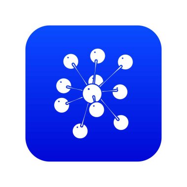 Kresoller molekül mavi simge vektör