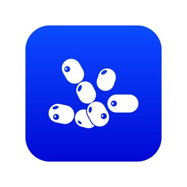 Coccus basiller mavi simge vektör