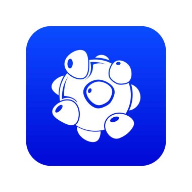 Coronavirus mavi simge vektör