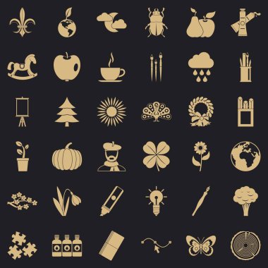 Eko tasarım simgeler kümesi, basit tarzı