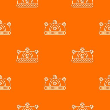 Taç desen vektör turuncu