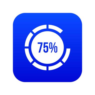 Yük simgesi mavi dijital işareti 75