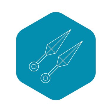 Hançer simgesi, anahat stili atma Kunai ninja