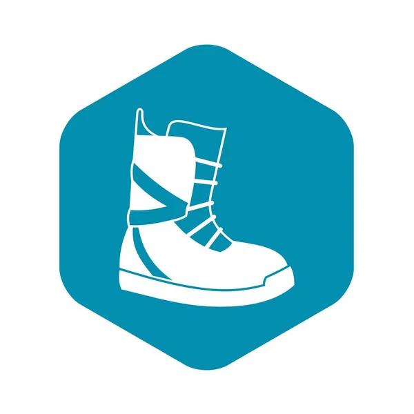 Bota para snowboard icono, estilo simple — Archivo Imágenes Vectoriales