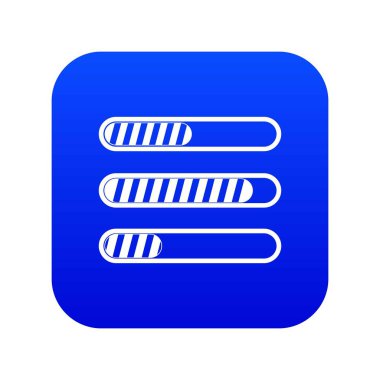 Mavi işareti yatay sütunlar yükü simge dijital