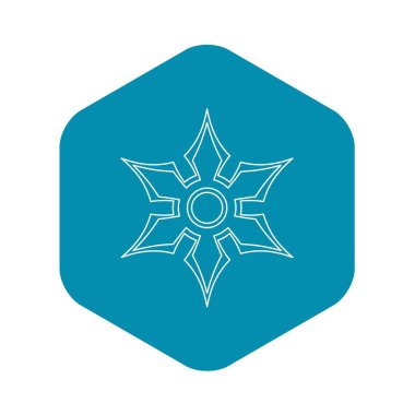 Shuriken simgesi, anahat stili