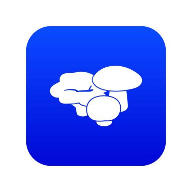 Mantar mavi simge vektör