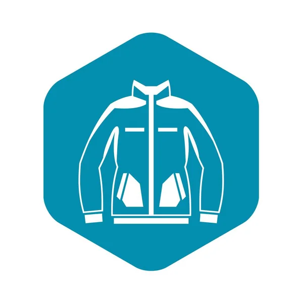 Hombres icono chaqueta de invierno, estilo simple — Vector de stock