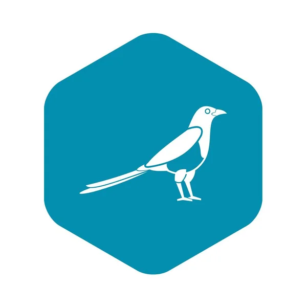 Bird magpie icon, simple style — Stock Vector