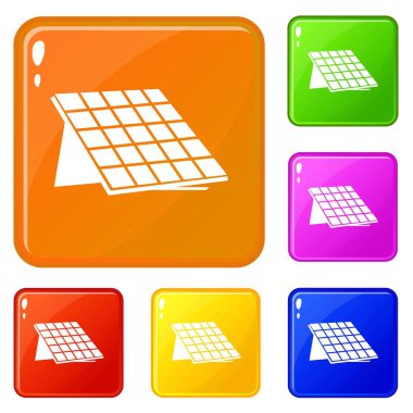 Pil simgelerinin vektör renk ayarla