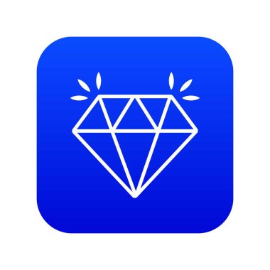 Mavi simge vektör elmas madeni
