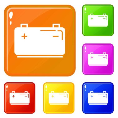 Işık cıvata simgeler kümesi vektör renk bulut