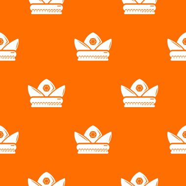 Altın taç desen vektör turuncu