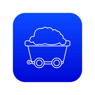 Sepeti mavi simge vektör madencilik