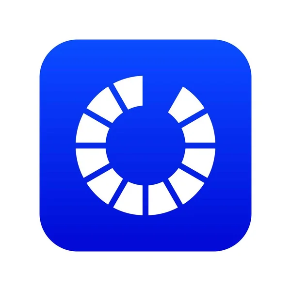 Signo de espera de descarga en el icono de Internet digital azul — Archivo Imágenes Vectoriales