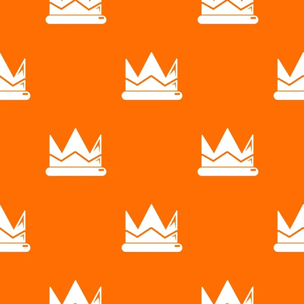 Príncipe coroa padrão vetor laranja —  Vetores de Stock