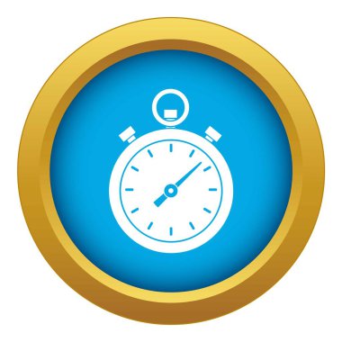Chronometre mavi simge vektör izole