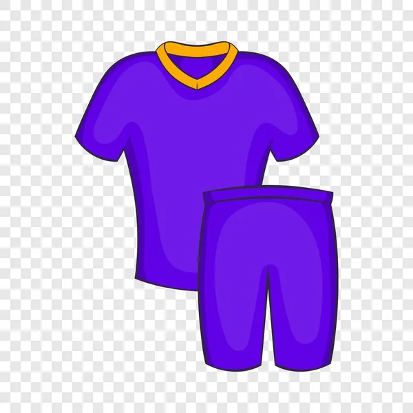 Icono de uniformes de fútbol, estilo de dibujos animados — Vector de stock
