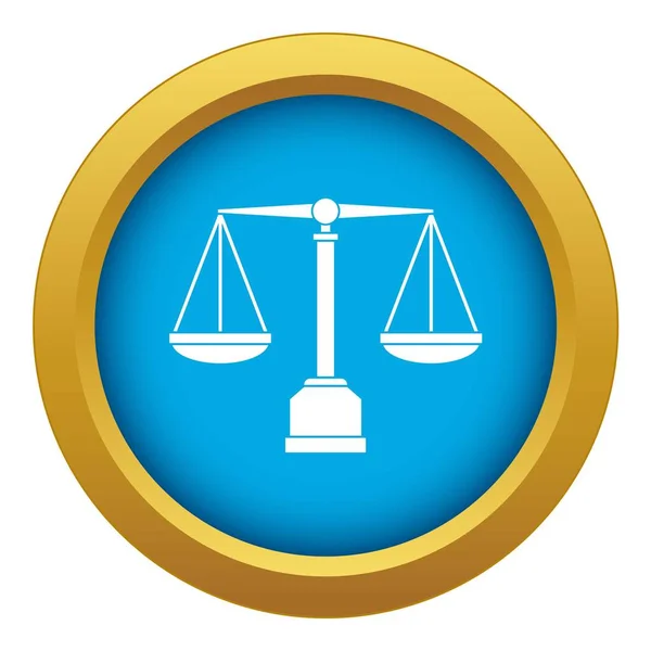 Stupnice spravedlnosti ikona modrý vektor izolovaný — Stockový vektor