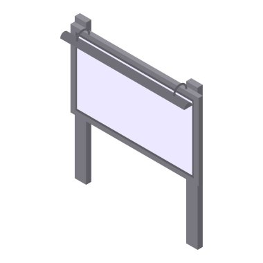 Şehir reklam panosu simgesi, izometrik biçim