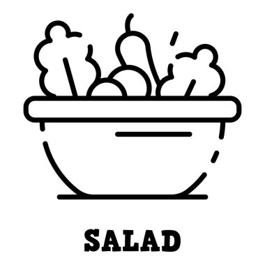 Salad icon, outline style