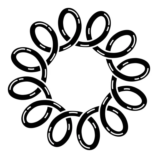 Піктограма круглої пружини кабелю, простий стиль — стоковий вектор