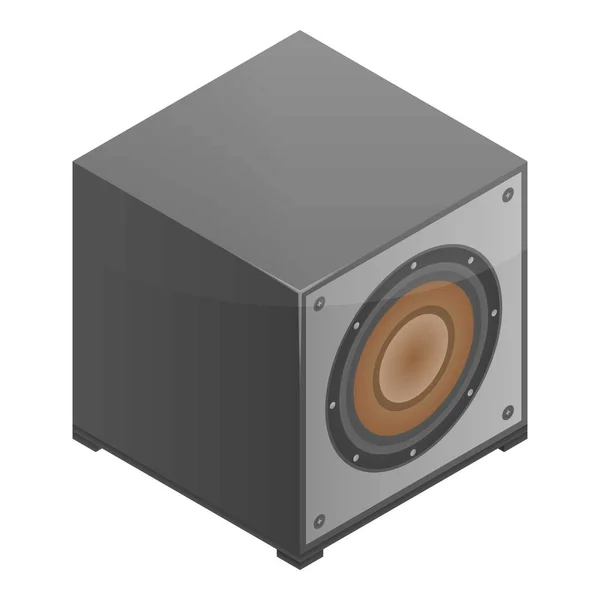 Icona altoparlante subwoofer, stile isometrico — Vettoriale Stock