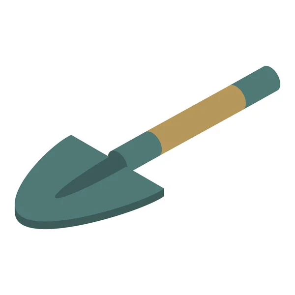 Hand shovel icon, isometric style — Stock Vector