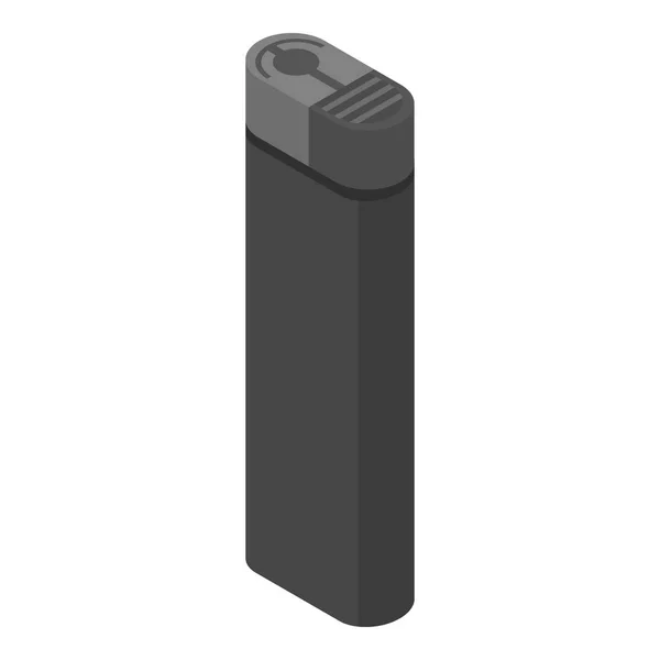 Plastic cigarette lighter icon, isometric style — Stock Vector