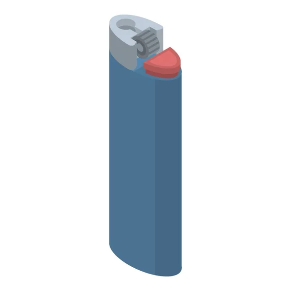 Kék szivargyújtó ikon, izometrikus stílus — Stock Vector