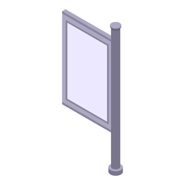 Pijler advertentie banner icoon, isometrische stijl — Stockvector
