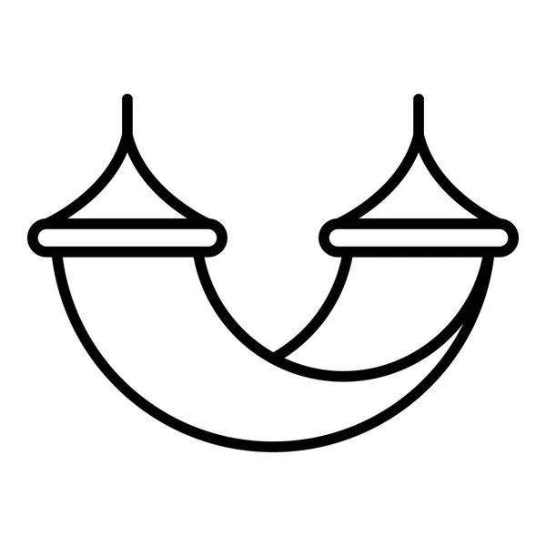 Beach hammock icon, outline style — Stock Vector