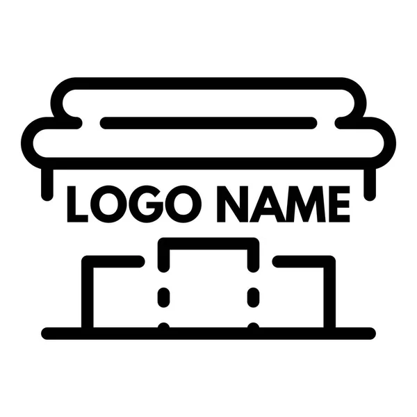 Логотип столба Рима, стиль наброска — стоковый вектор