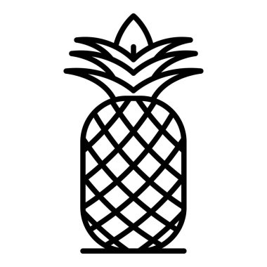 Taze ananas simgesi, anahat tarzı