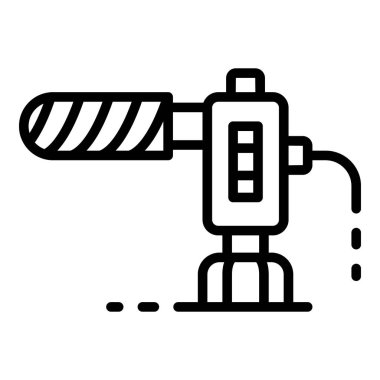 Kamera mikrofonu simgesi, anahat stili