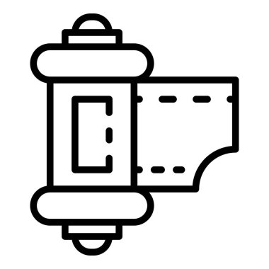 Kamera film rulo simgesi, anahat stili