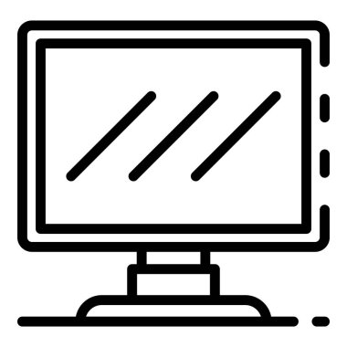 Kamera yumuşak ışık simgesi, anahat stili